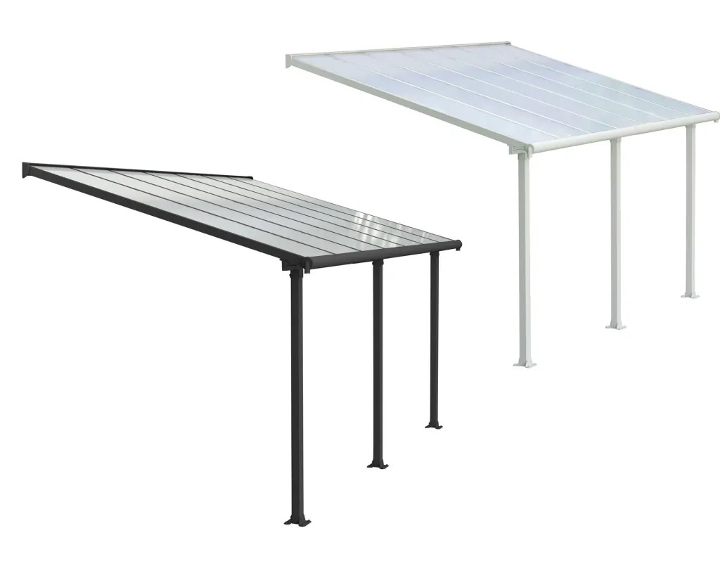 Terrassendach „Olympia“, Weiß, 3 x 4,25 m