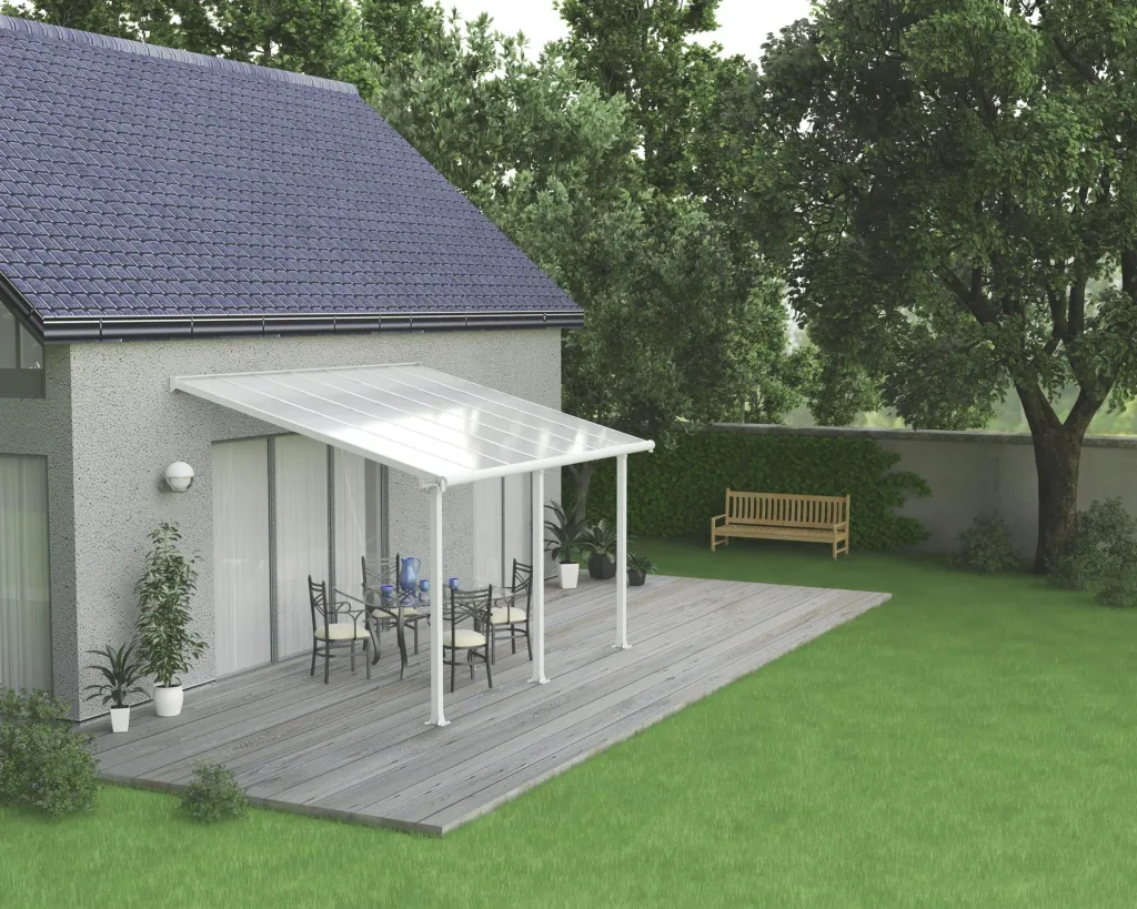 Terrassendach „Olympia“, Weiß, 3 x 4,25 m