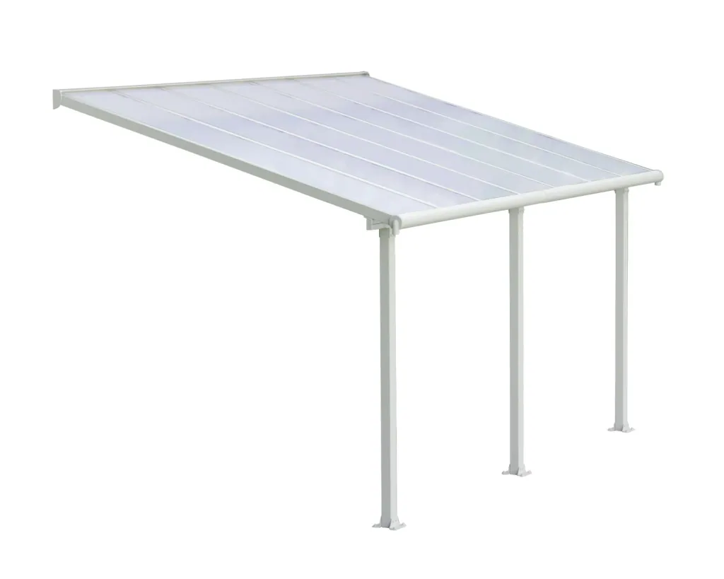 Terrassendach „Olympia“, Weiß, 3 x 4,25 m