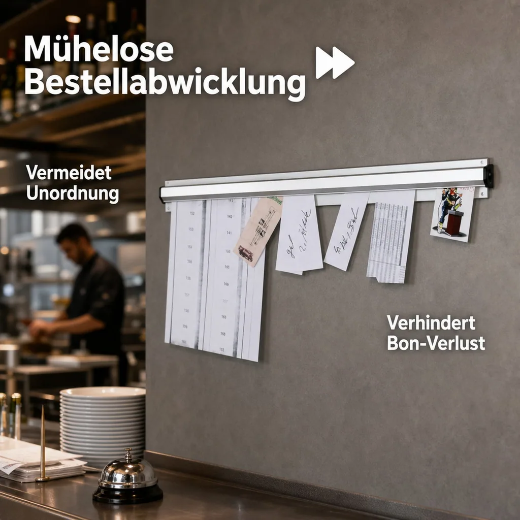 Bonleiste, Bonhalter - Edelstahl 120cm