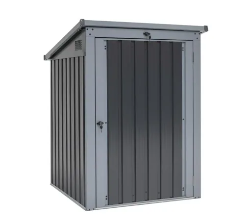 Westmann Mülltonnenbox für 1x 240 L, 104×101×134 cm, Anthrazit – abschließbarer Stahlkorpus