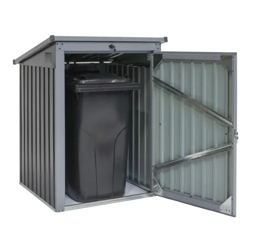 Westmann Mülltonnenbox für 1x 240 L, 104×101×134 cm, Anthrazit – abschließbarer Stahlkorpus