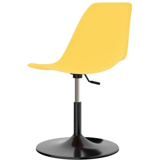 Esstischstühle drehbar 2St. PP gelb