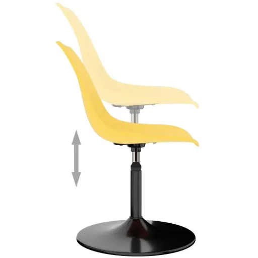 Esstischstühle drehbar 2St. PP gelb