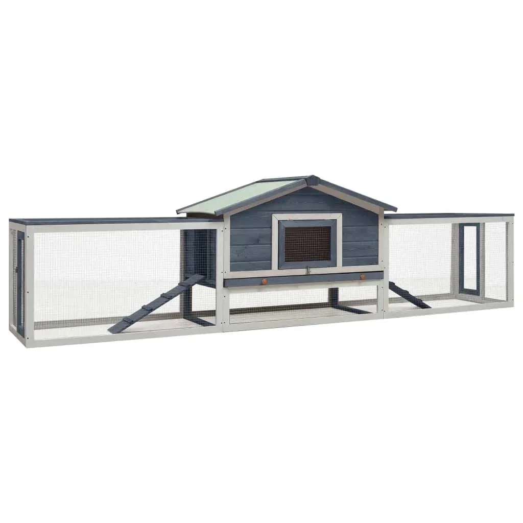 Kaninchenstall 303x60x86 cm massiv g