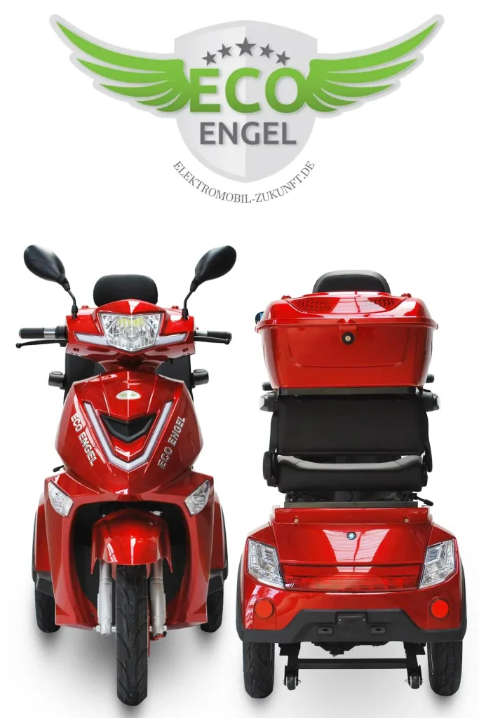 Elektromobil rot - 25 km/h - 1000 Watt - Seniorenmobil
