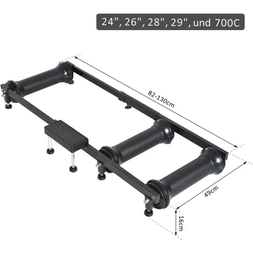 Rollentrainer Heimtrainer Indoor-Training Alu Schwarz