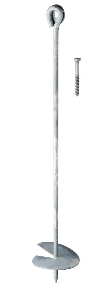 Bodenanker 500 mm mit Schraube, feuerverzinkt