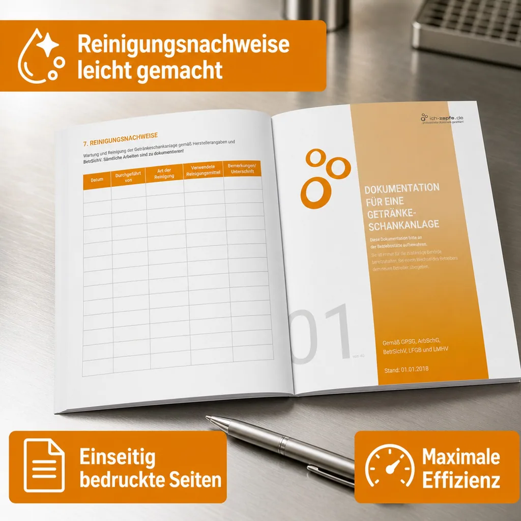 Betriebsbuch für Schankanlagen - Dokumentation für Getränkeschankanlagen