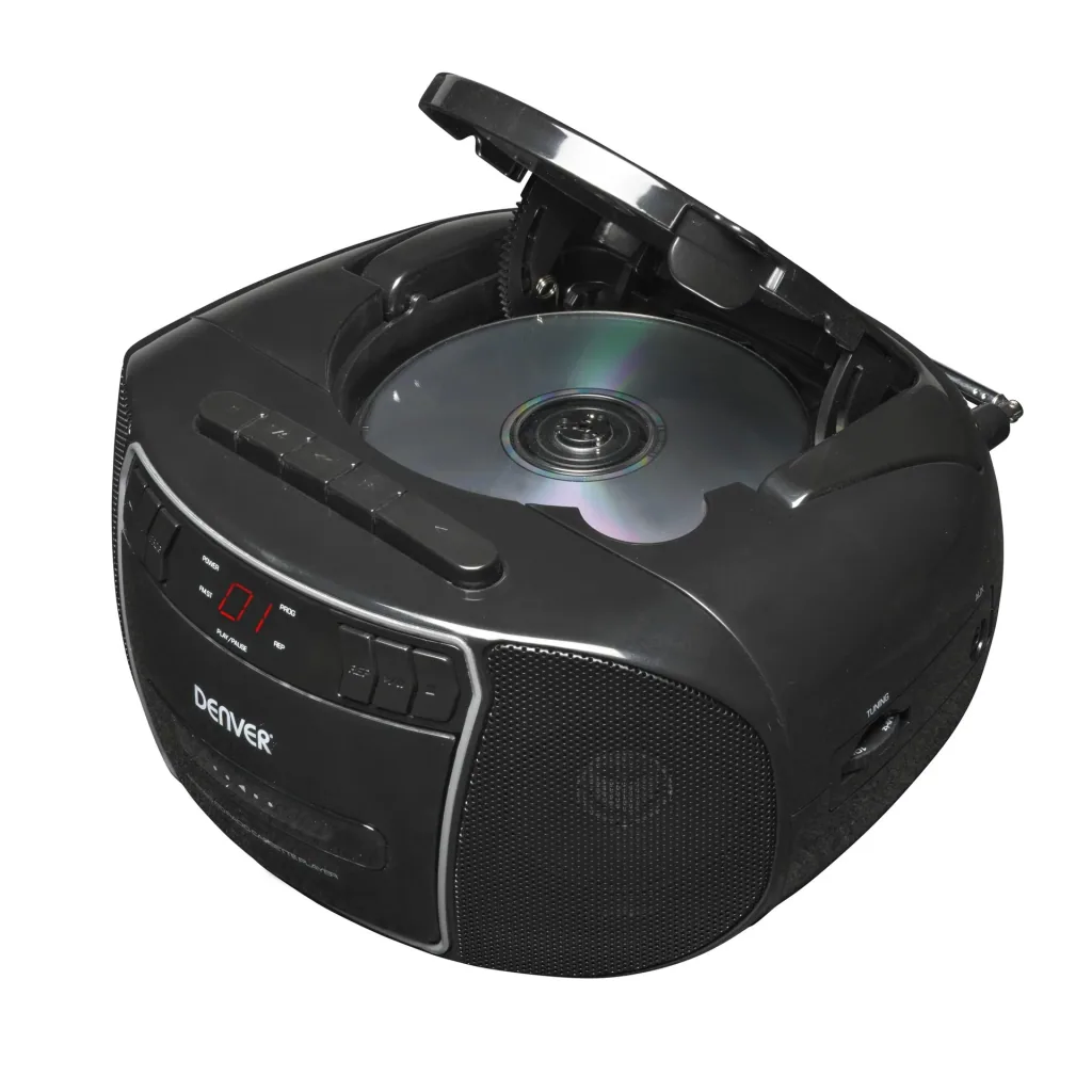 Tragbarer CD-Player mit Kassette, Radio und Aux-Eingang TCP-40