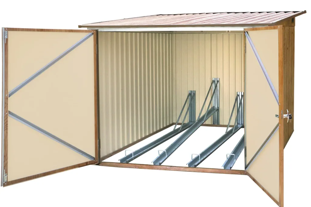Fahrradbox Holz-Dekor Eiche