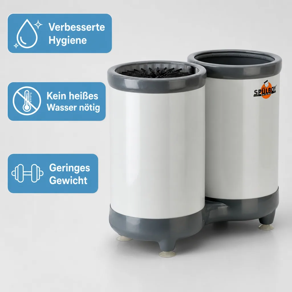 Gläserspüler, Gläserspülgerät - TWIN-GO-T, mit 2 - stufiger Teleskopnachspülung