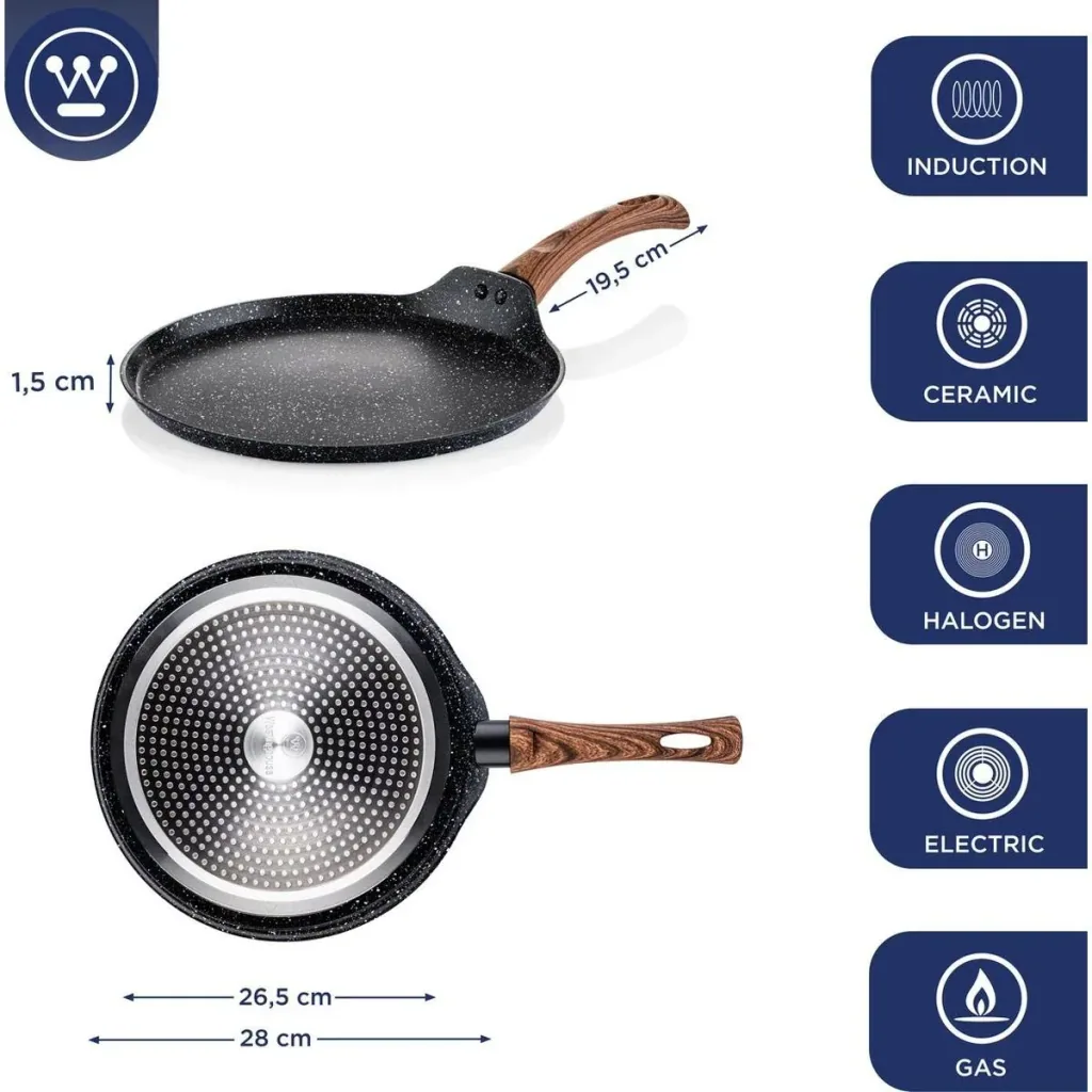 Pfannkuchenpfanne - Schwarzer Marmor - Sonderausgabe - 28 cm