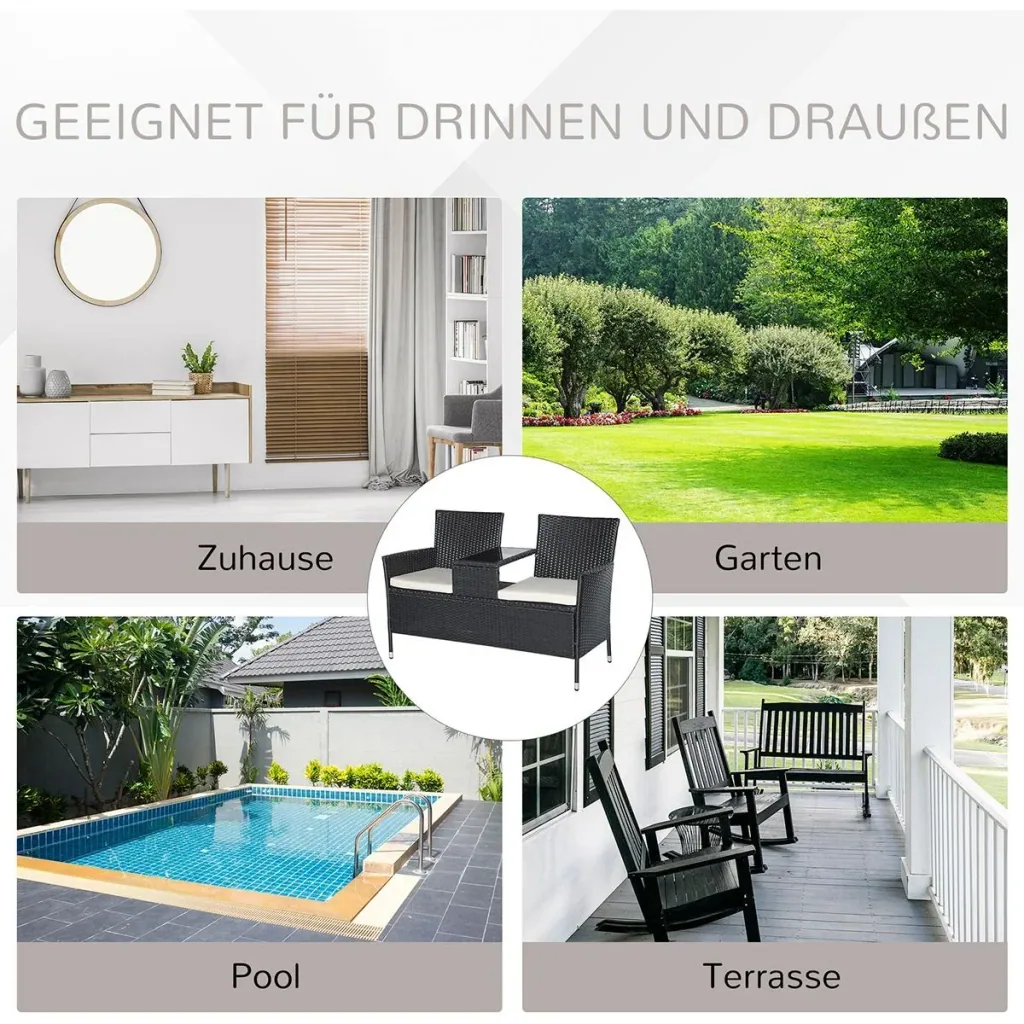 Polyrattan Gartenbank