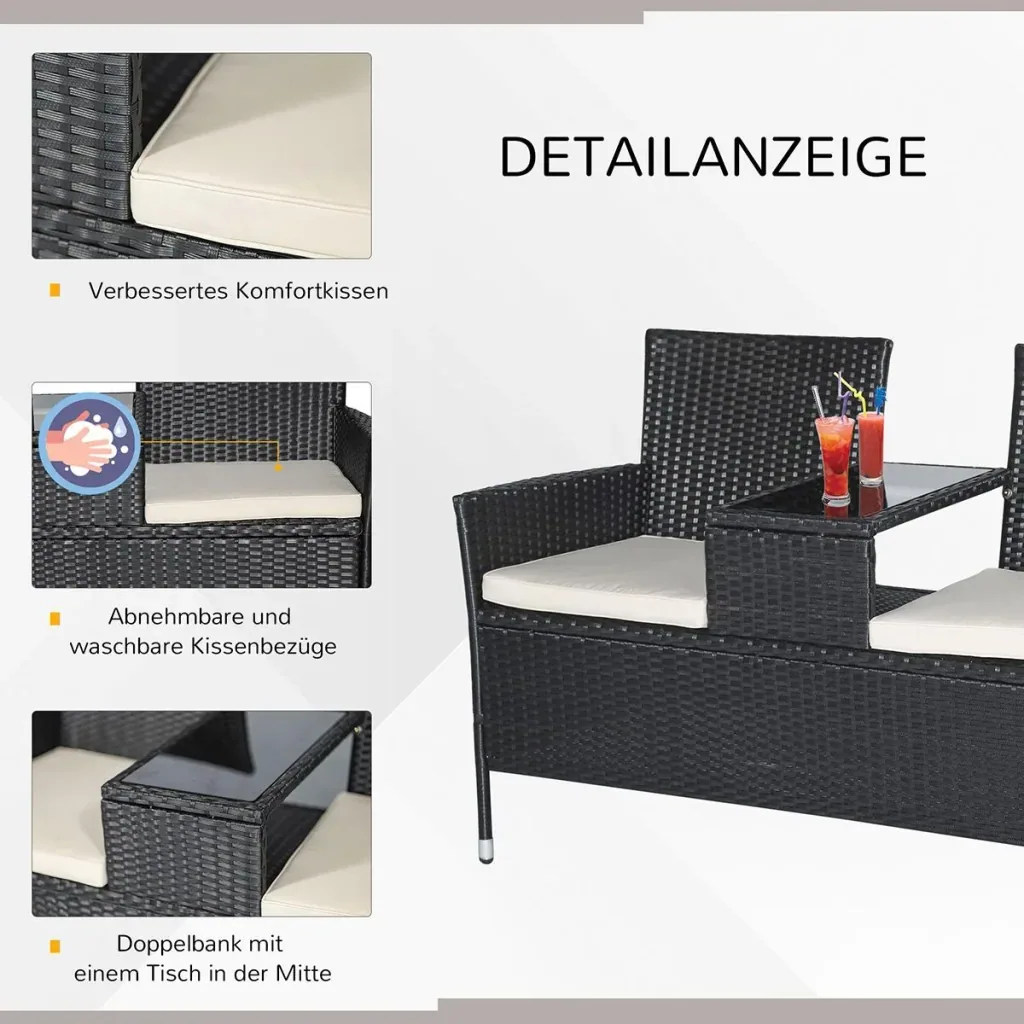 Polyrattan Gartenbank