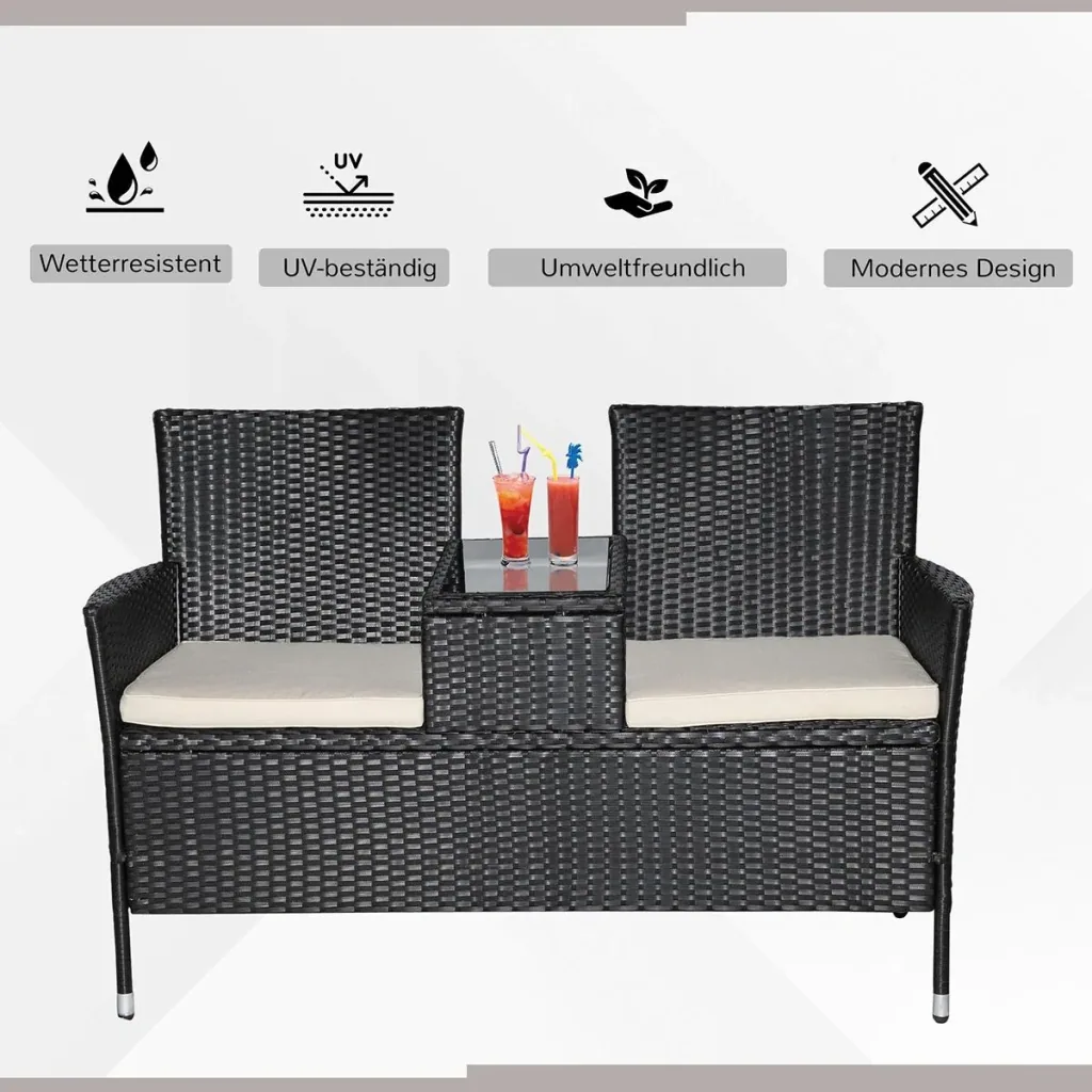 Polyrattan Gartenbank