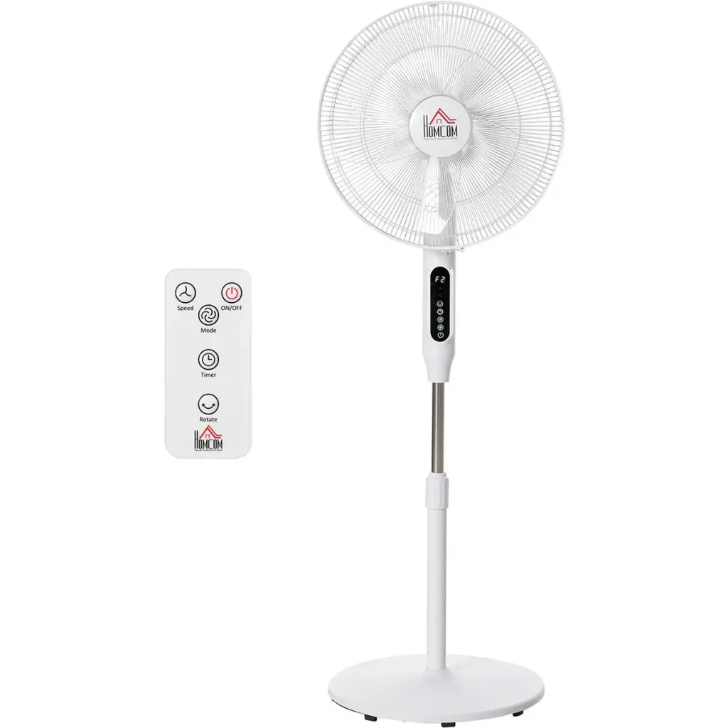 Standventilator mit 3 Belüftungsstufen schwarz/weiß