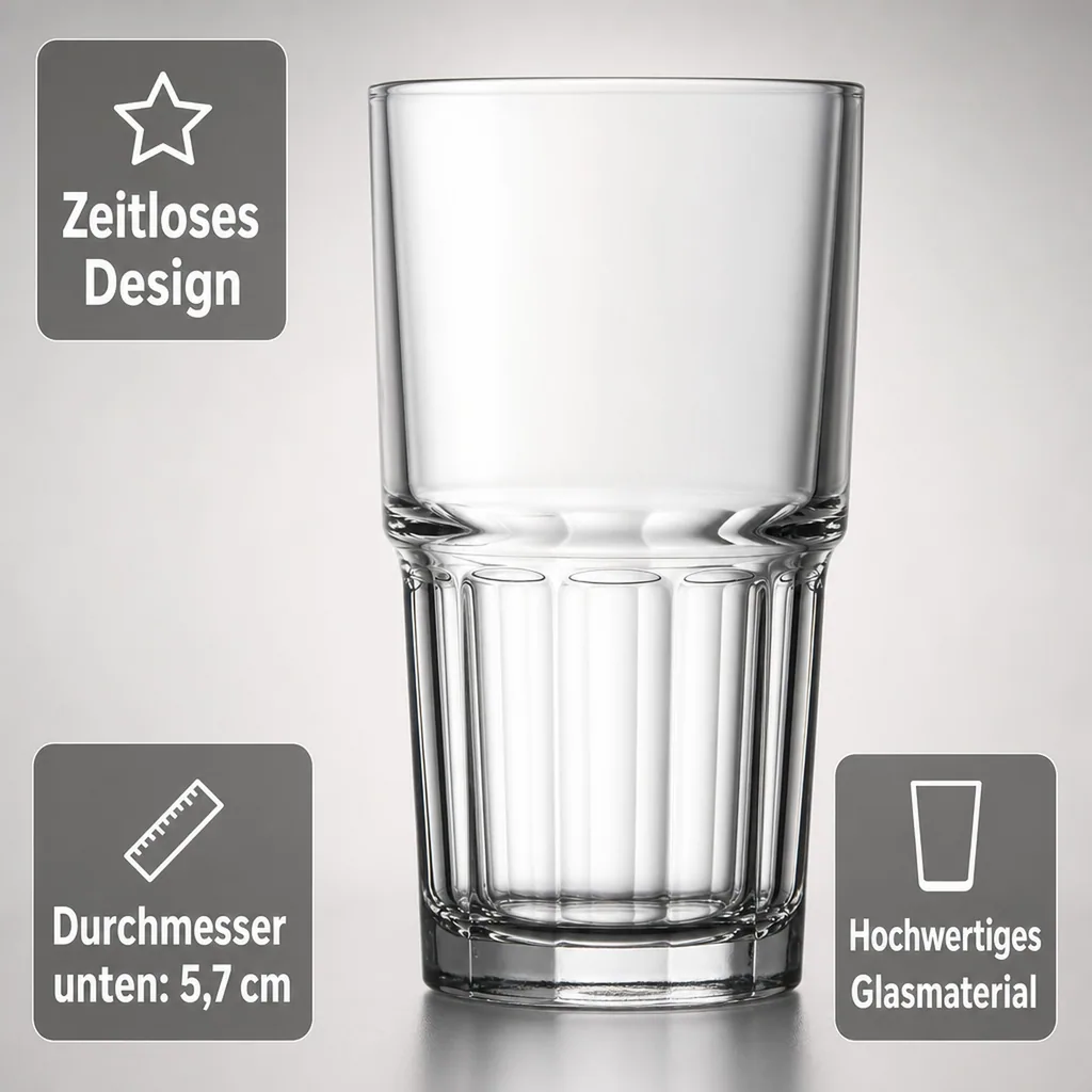 Longdrinkgläser, Trinkgläser 12er Set - Next, 284ml