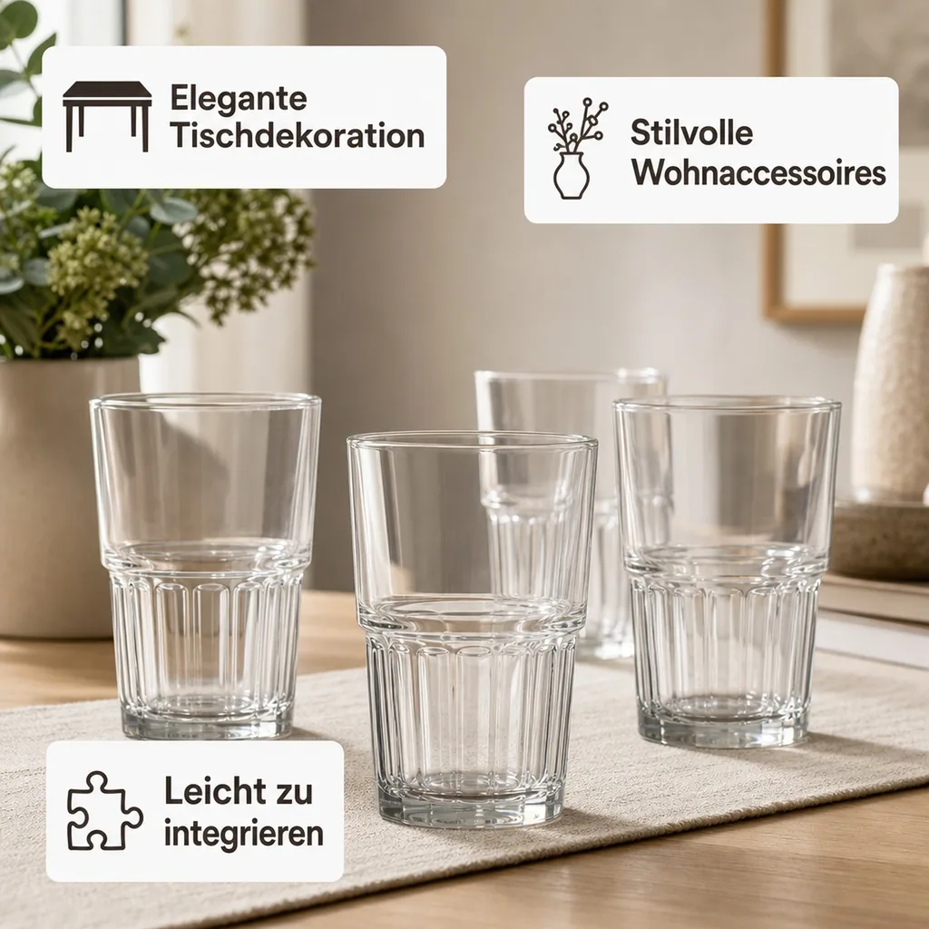 Longdrinkgläser, Trinkgläser 12er Set - Next, 284ml