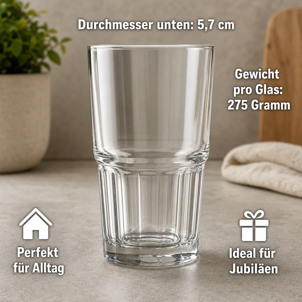 Longdrinkgläser, Trinkgläser 12er Set - Next, 284ml