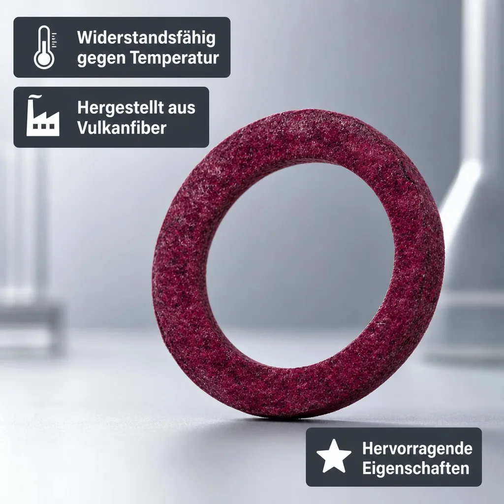Dichtung, Dichtring, Vulkanfiberring für CO2 Druckminderer oder Hochdruckschlauch, 12 x18x3 mm