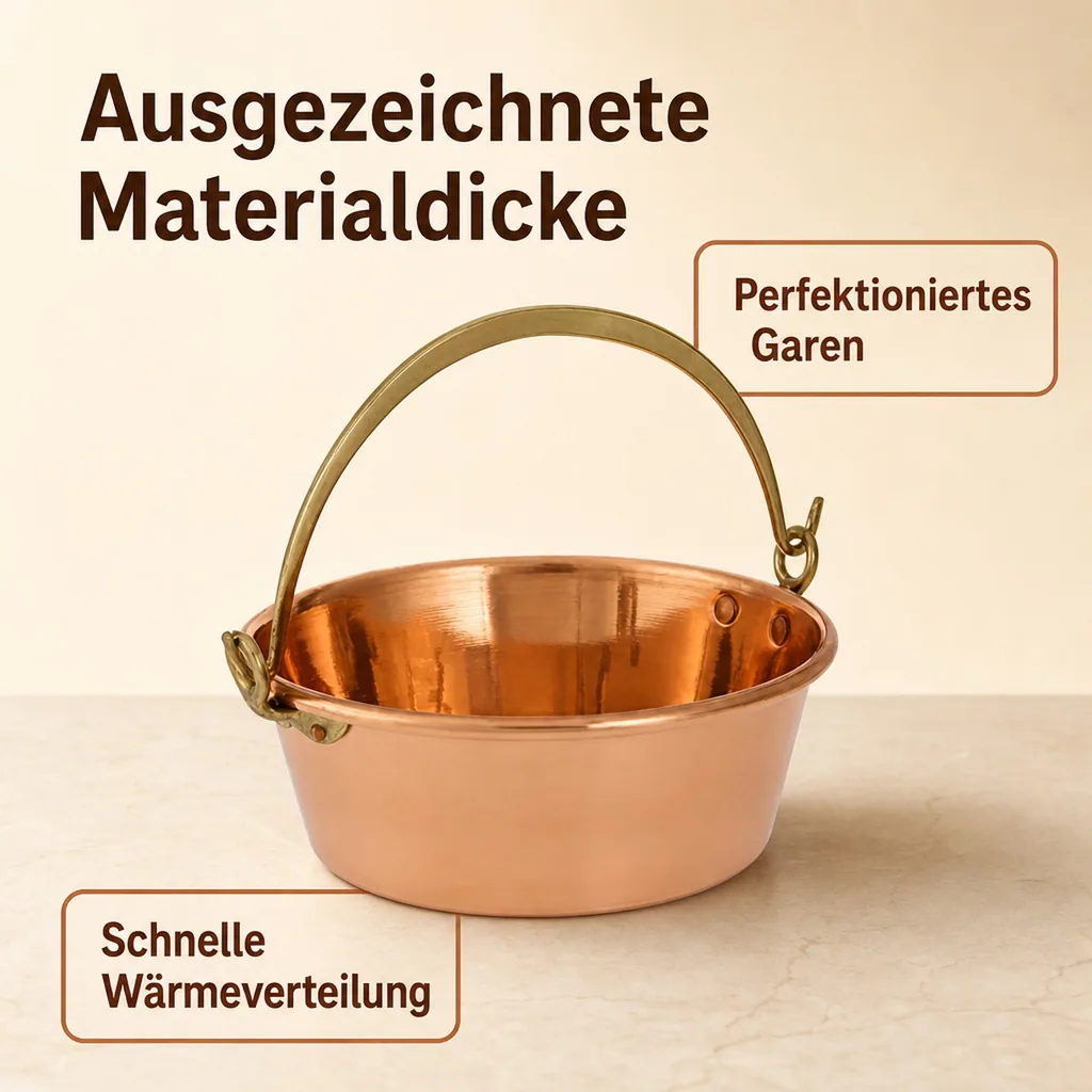Topf - zum Kochen von Schweinefleisch, Kupfer, Durchmesser: 10 cm