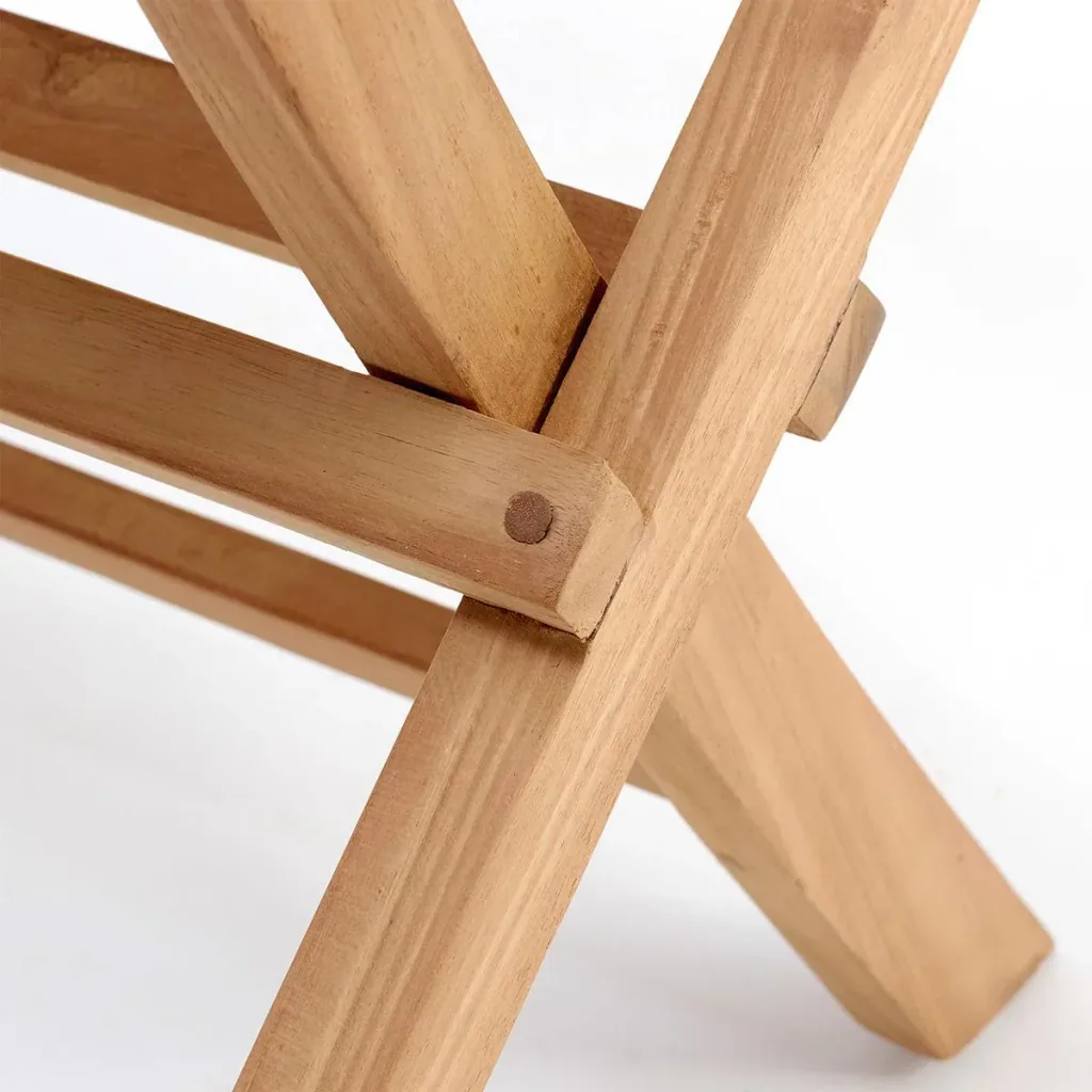 Klappbarer Gartenstuhl 2 Stück - Teak - 46,5x59x92 cm