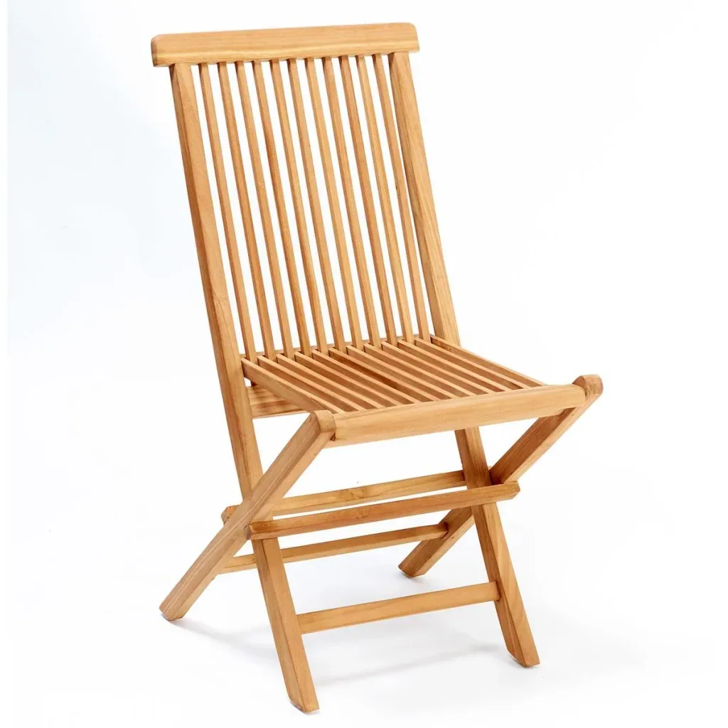 Klappbarer Gartenstuhl 2 Stück - Teak - 46,5x59x92 cm