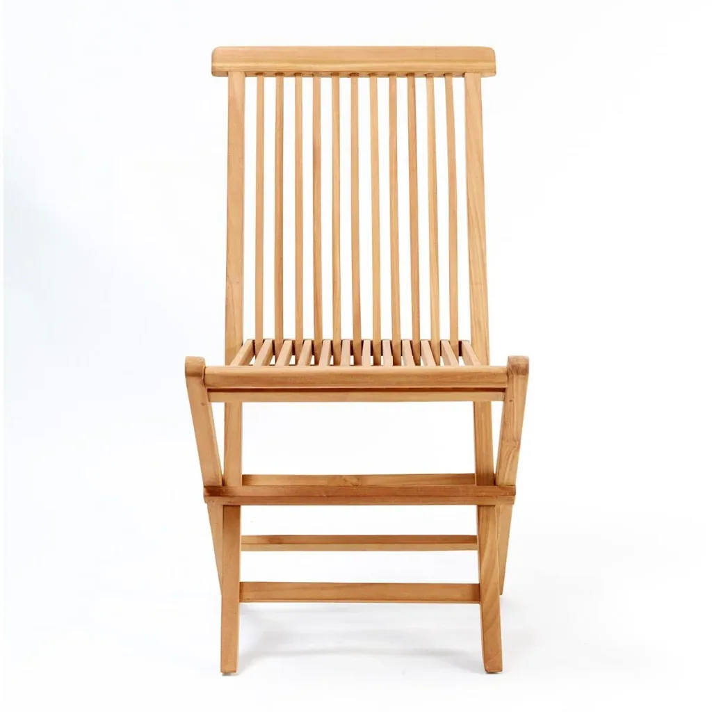 Klappbarer Gartenstuhl 2 Stück - Teak - 46,5x59x92 cm