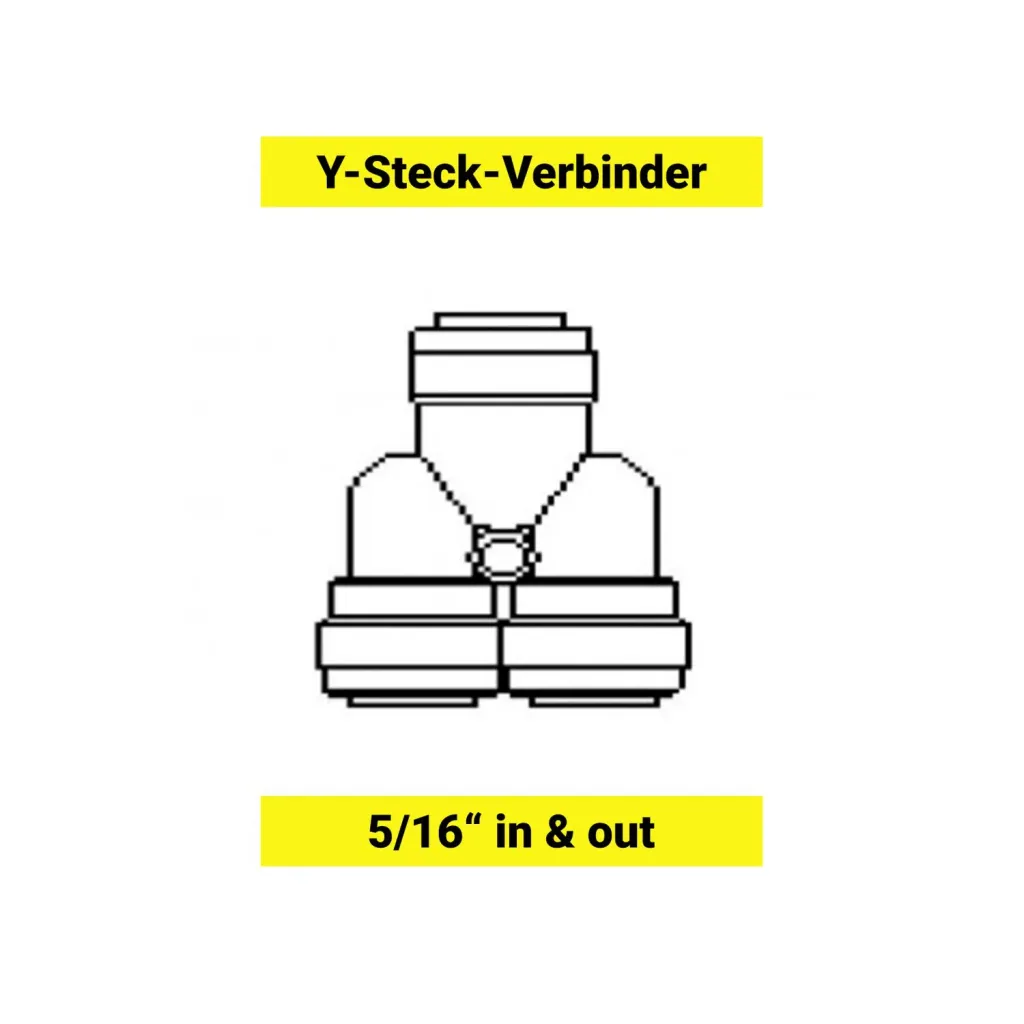 Y - Steckverbinder für Schlauch 5/16"