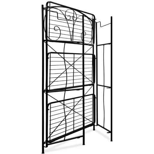 Eisenschrank, zusammenklappbar, 54x28x100cm, Schwarz