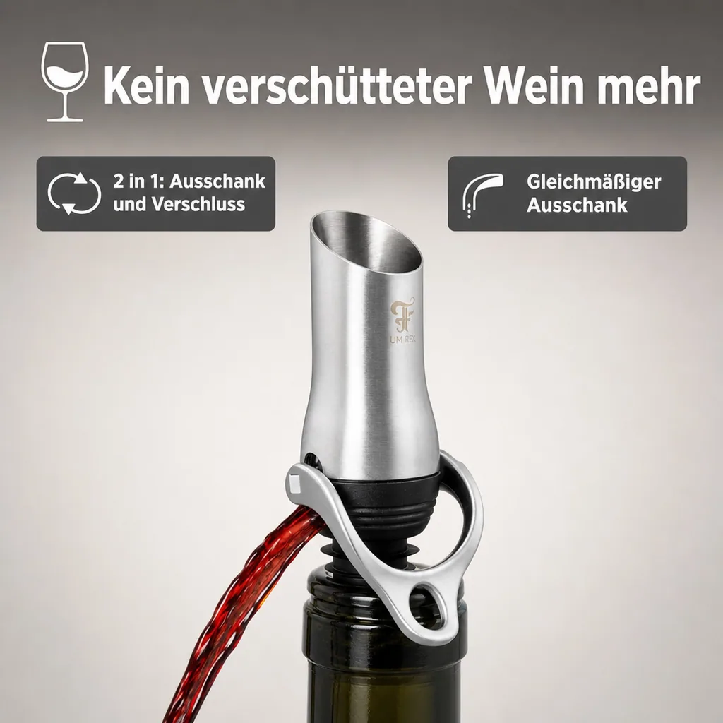 Weinausgießer - The Tulip, mit Hebelverschluss