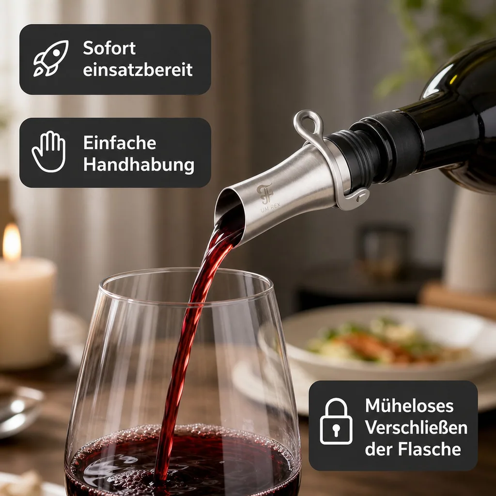 Weinausgießer - The Tulip, mit Hebelverschluss
