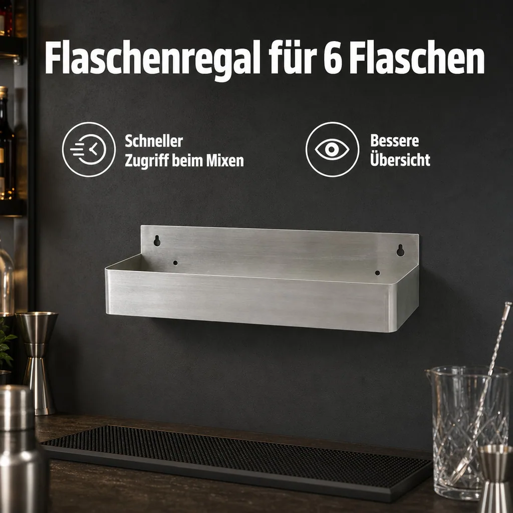 Flaschenregal, Speed Rack für 6 Flaschen, Profi-Flaschenhalter