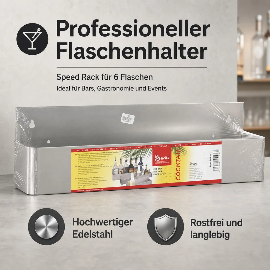 Flaschenregal, Speed Rack für 6 Flaschen, Profi-Flaschenhalter