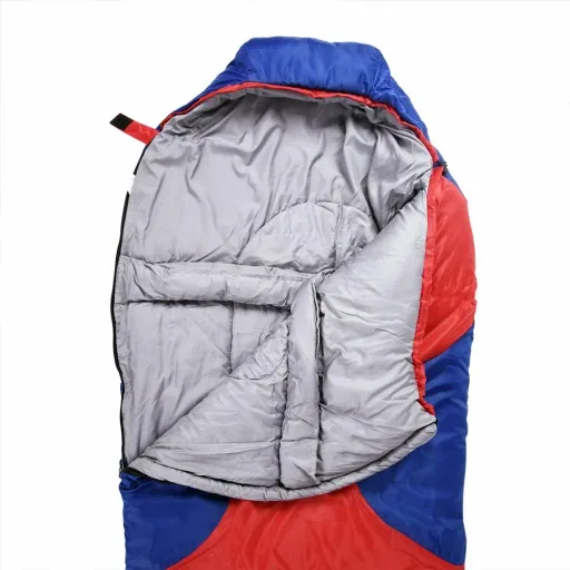 Schlafsack Bergsteiger Icy North dunkelblau + dunkelrot