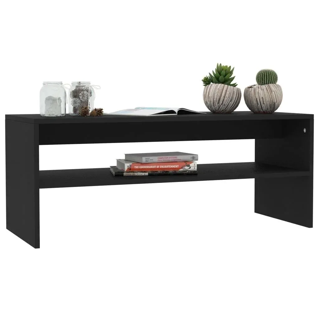 Couchtisch 100x40x40 cm Spanplatte schwarz