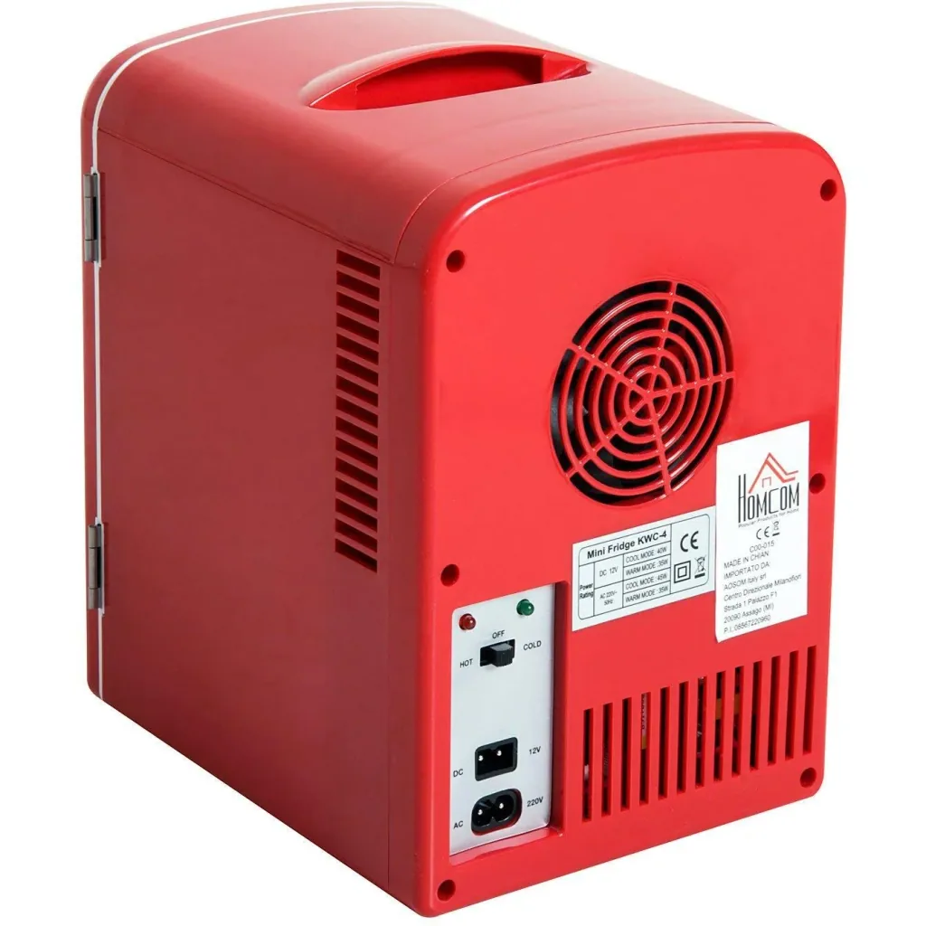 Mini Kühlschrank Wärmebox 4 Liter Rot L28 x B20 x H30cm