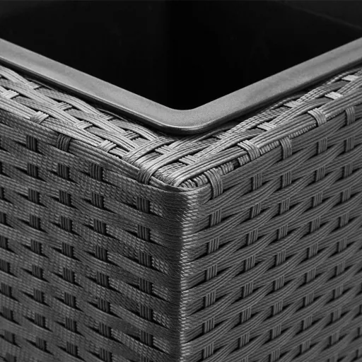 Stehender Blumentopf schwarz 83x30,5x60cm