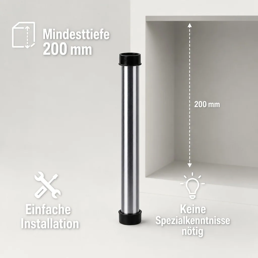 Standrohr für Spülbecken aus CNS, 175 mm lang