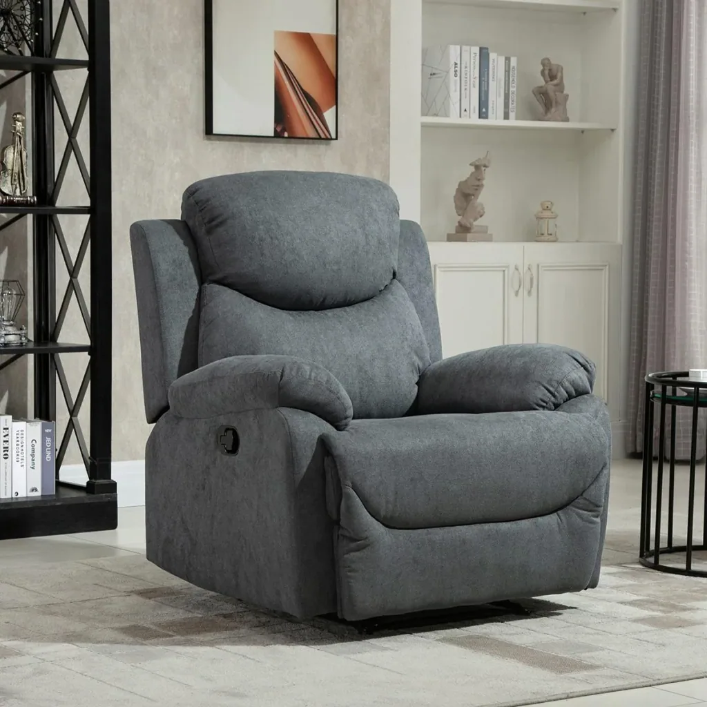 Relaxsessel Einzelsofa Liege 150° neigbar Fernsehsessel Leinen Grau 97 x 96 x 105,5 cm