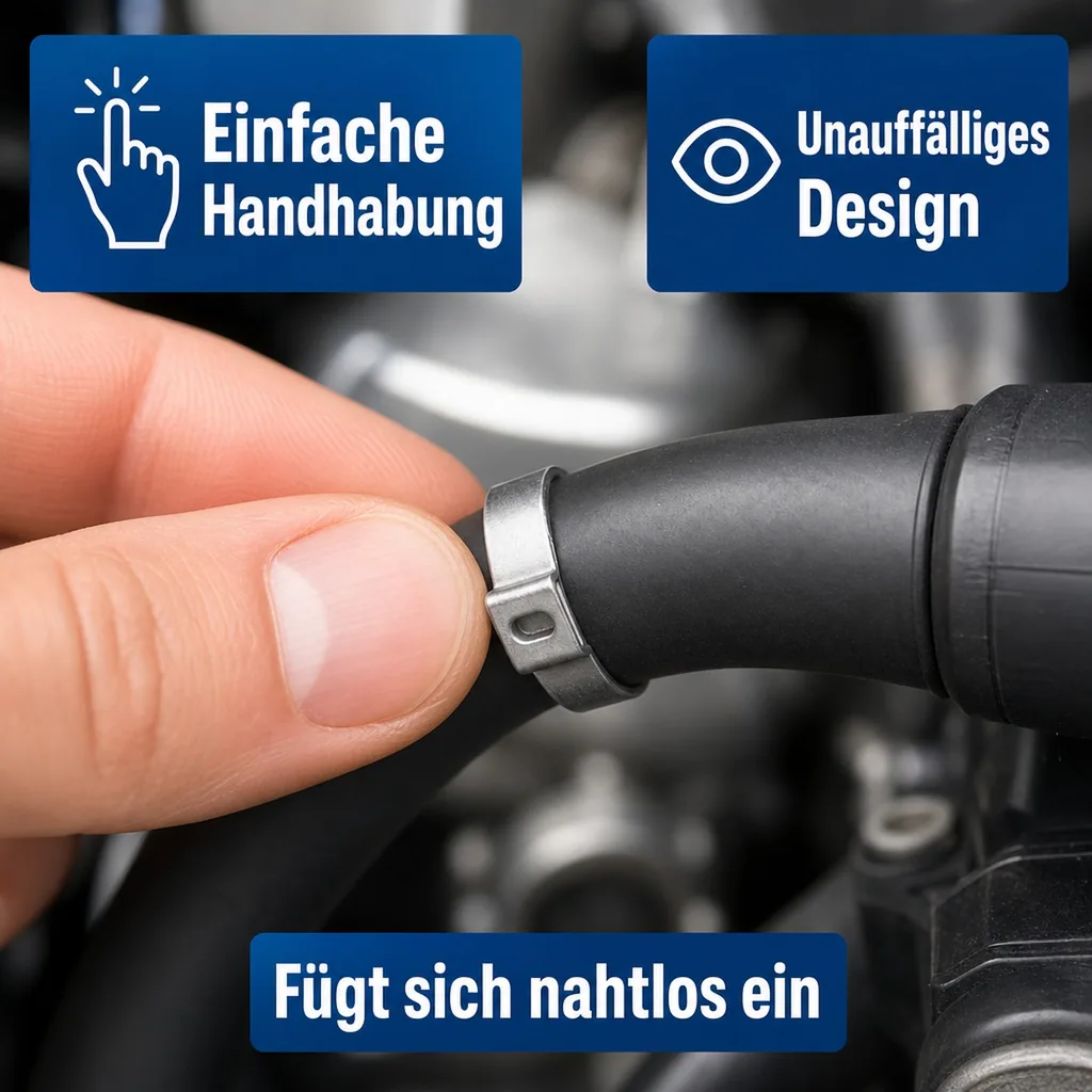 1-Ohr-Schlauchklemme für NW 4 mm, verzinkt, 100 Stück