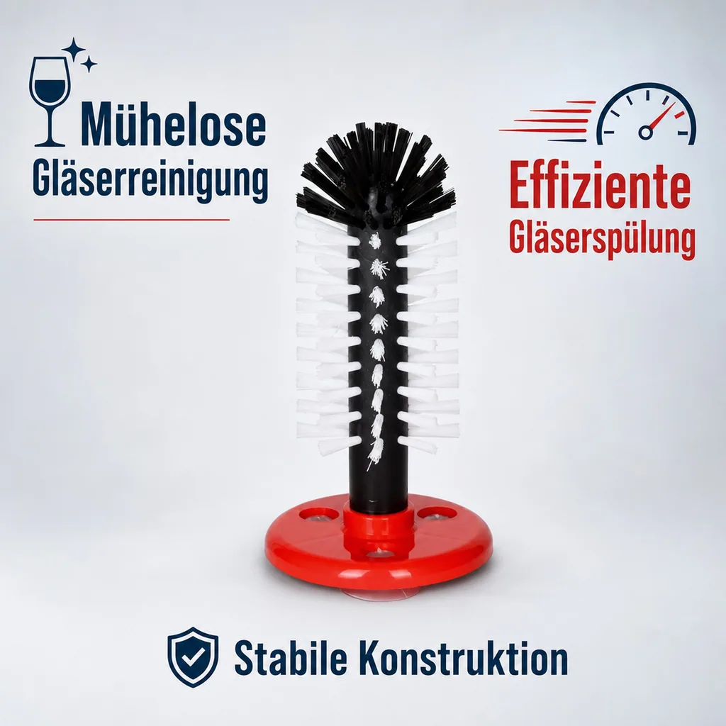 Spülbürste, Gläserbürste, Gläserspülgarnitur - 1 x 18cm