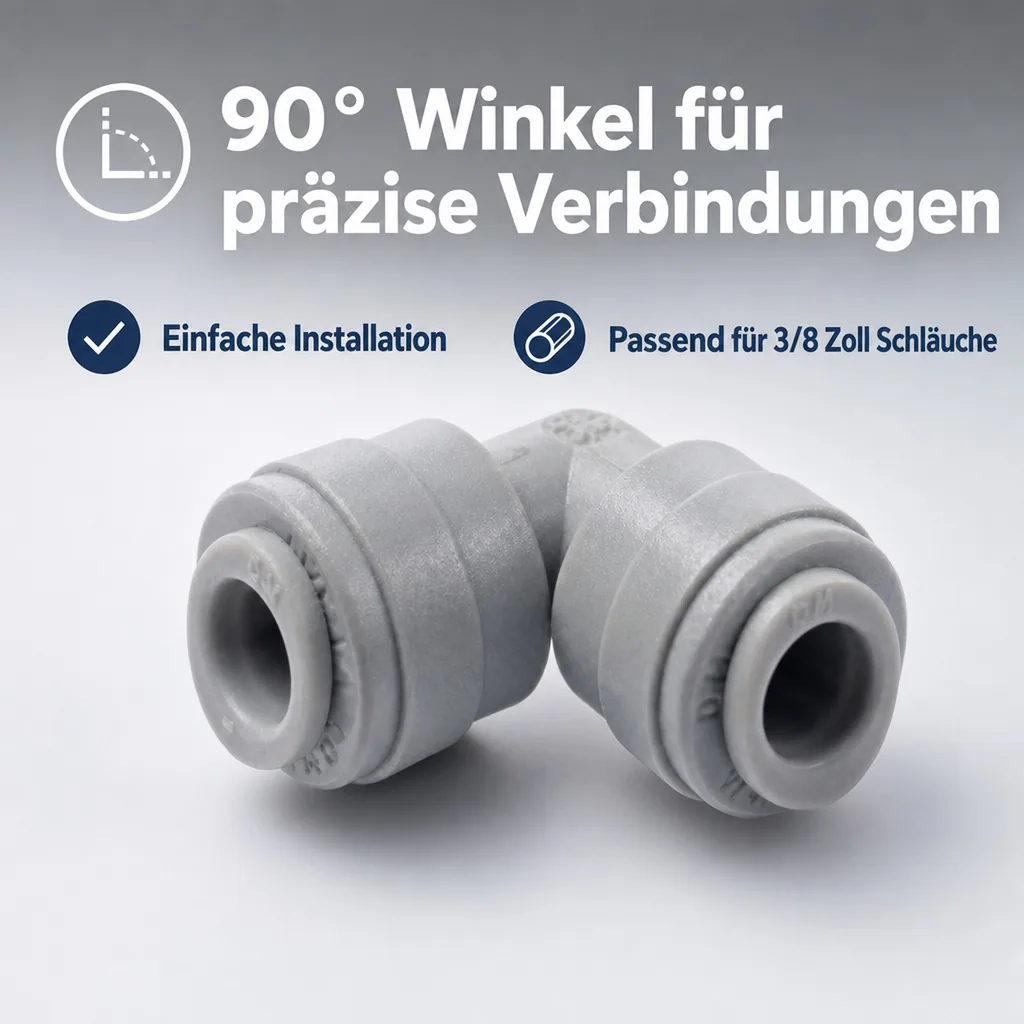 Winkelverbinder, Schlauchverbinder 90° - 3/8"tube x 5/16"tube