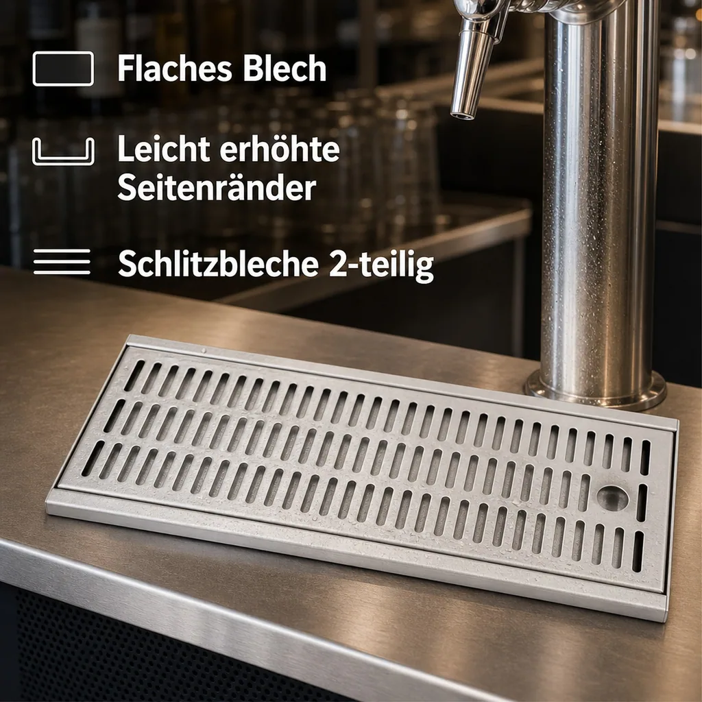 Tropfblech, Abtropfblech, Tropfschale - 700 x 300 x 27 mm