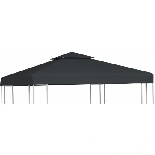 Ersatz-Leinwand-Pavillon 310 g/m² 3x3 m dunkelgrau