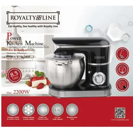 Power-Küchenmaschine - 2200W - 8.5L - Schwarz