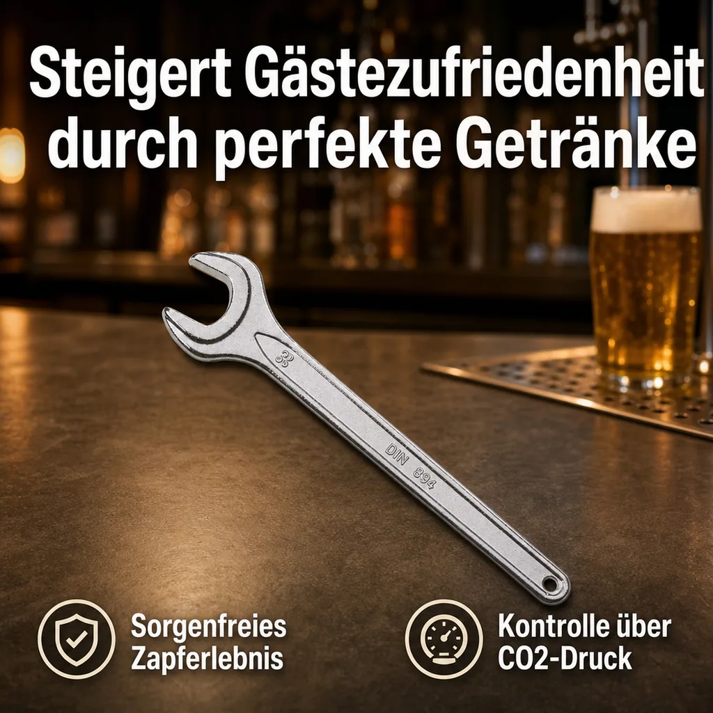 CO2 schlüssel, Kohlensäureschlüssel - "sechskant"