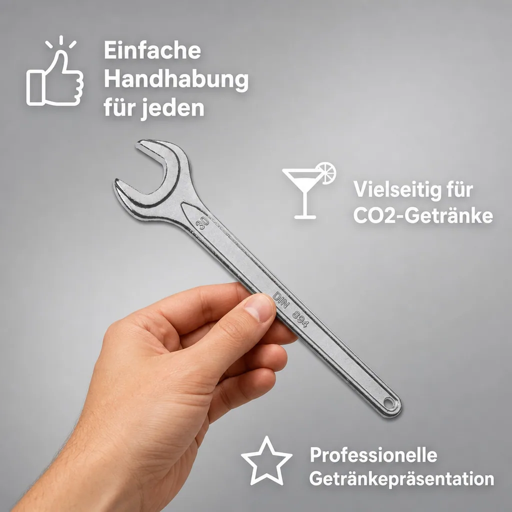 CO2 schlüssel, Kohlensäureschlüssel - "sechskant"