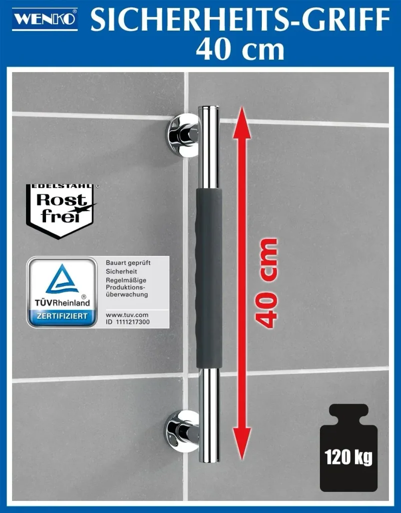 Wandhaltegriff Secura Edelstahl, 40cm